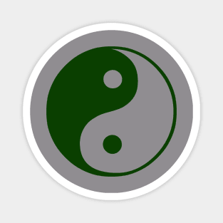 Green yin and yang design Magnet